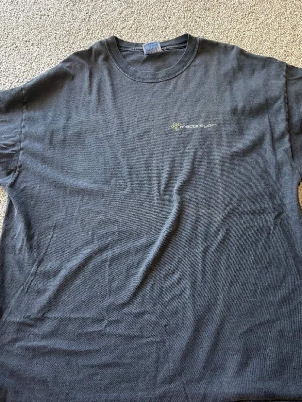 Vintage MacGregor Tech Tee XXL Single Stitch Hanes Beefy Faded Oversized Shirt - Picture 2 of 9